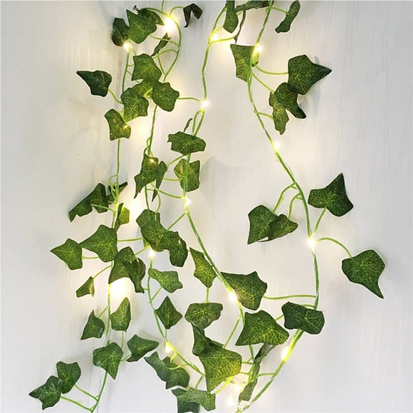 Artificial,Plants,String,Light,Creeper,Green,Wedding,Decor,Hanging,Garden,Lighting,(Come,Without,Battery)