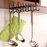 Hooks,Holder,Kitchen,Cabinet,Under,Shelf,Storage,Organizer