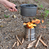 People,Outdoor,Portable,Windproof,Cooking,Stove,Stainless,Steel,Detachable,Burner,Furnace,Camping,Picnic