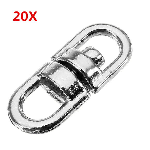 20Pcs,16.5mm,Silver,Alloy,Round,Double,Swivel,Swivel