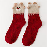 Women,Christmas,Cotton,Socks,Middle,Socks