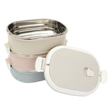 Tiers,Stainless,Steel,Lunch,Portable,Bento,Insulated,Thermal,Container