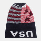 Stripe,Pattern,Winter,Outdoor,Daily,Woolen,Beanie,Plush