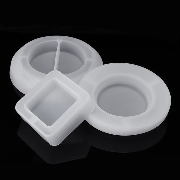 Silicone,Round,Square,Ashtray,Epoxy,Resin,Making,Mould,Handmade,Craft