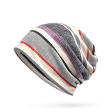 Women,Knitted,Stripe,Beanie,Multifunction,Winter,Collar,Scarf