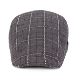 Unisex,Cotton,Linen,Beret,Forward,Outdoor,Travel,Plaid,Retro