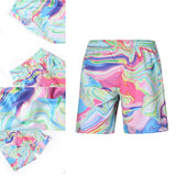 S52510,Beach,Shorts,Board,Shorts,Magic,Printing,Drying,Waterproof,Elasticity,Peach