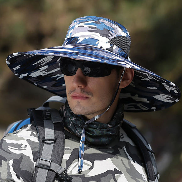 Bucket,Waterproof,Breathable,Sunshade,Camouflage,Oversized,String,Outdoor,Fishing,Climbing