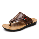 Leather,Flops,Thick,Bottom,Comfortable,Beach,Immersed,Seawater,Durable,Sandals