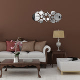 28Pcs,Sticker,Modern,Acrylic,Silver,Round,Mirror,Removable,Sticker,Decor
