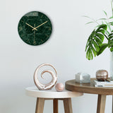 Loskii,CC001,Creative,Marble,Pattern,Clock,Clock,Quartz,Clock,Office,Decorations