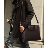 Leather,Durable,Briefcase,Waterproof,Business,Shoulder,Messenger,Satchel,Laptop,Handbag