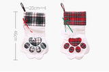 Loskii,Christmas,Socks,Plaid,Stockings,Sacks,Hanging,Gifts,Christmas,Party,Decorations