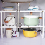 Under,Expandable,Cabinet,Shelf,Organizer,Kitchen,Storage