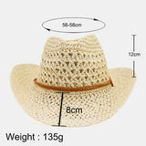 Unisex,Handmade,Sunscreen,Travel,Beach,Cowboy,Style,Panama,Straw,Adjustable,String