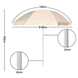 6.6Ft,Outdoor,Patio,Umbrella,Height,Adjustable,Beach,Solar,Umbrella,Crank,Outdoor,Camping,Travel