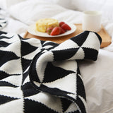 130*160cm,Cotton,Blanket,Geometry,Knitted,Bedspread,Chair,Textile