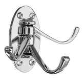 Silver,Triple,Swivel,Hooks,Folding,Swing,Mount,Alloy,Clothes,Towel,Hanger