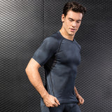 YUERLIAN,Compression,Shirts,Fitness,Training,Tights,Sport,Tracksuits,Jogging,Sportswear,Short,Sleeve,Bodybuilding