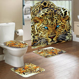 Leopard,Panttern,Bathroom,Carpet,Toilet,Covers