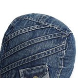 Fashion,Vintage,Pocket,Design,Denim,Beret,Duckbill,Buckle,Cabbie