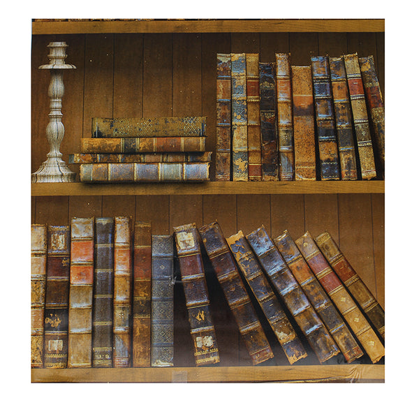 45cmx10m,Bookshelf,Library,Pattern,Paper,Mural,Decals,Living,Decor