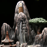 Ceramic,Backflow,Incense,Burner,Incense,Stick,Holder,Rockery,Mountain,Tower,Cloud,Water,Stream,Fragrant,Censer,Decor