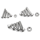 Suleve,MXSH3,440Pcs,Stainless,Steel,Button,Socket,Screws,Bolts,Assortment