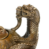 Vintage,Chinese,Brass,Copper,Dragon,Flagon,Handmade,Artwork,Decor