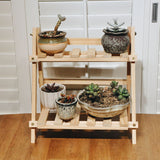 Tiers,Flower,Stand,Bonsai,Plant,Shelf,Wooden,Garden,Outdoor,Indoor