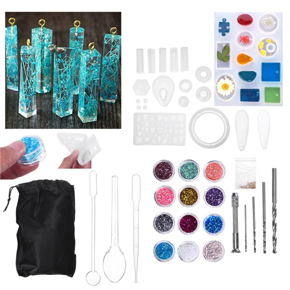 98Pcs,Tools,Crafts,Silicone,Epoxy,Mould,Resin,Casting,Molds