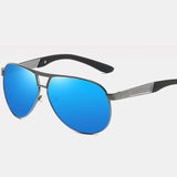 Men's,Metal,Large,Frame,Sunglasses,Mirror,Driver,Polarized,Sunglasses
