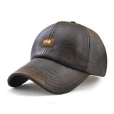 Collrown,Vintage,Leather,Baseball,Outdoor,Windproof,Adjustable,Sports