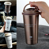 500ML,Stainless,Steel,Leakproof,Insulated,Thermal,Portable,Travel,Coffee