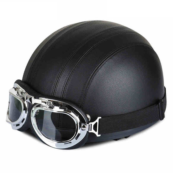 BIKIGHT,Helmets,Motorcycle,Protector,Bicycle,Helmets,Retro,Vintage,Style,Motorcycle,Helmet,Goggles,Scarf