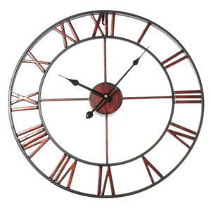 Classic,Large,Metal,Wrought,Clock,Roman,Numerals,Steampunk,Decor