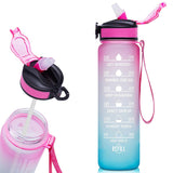 TRITAN,Fitness,Water,Bottle,Marker,Colorful,Gradient,Leakproof,Click,Water,Bottles