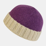 Unisex,Contrast,Color,Street,Trend,Fashion,Yuppie,Melon,Casual,Outdoor,Beanie,Brimless,Knitted