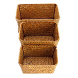 Seaweed,Woven,Storage,Basket,Fruit,Sundries,Organizer,Fruit,Container