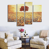 Frameless,Painting,Sunflower,Canvas,Modern,Decoration,Paper