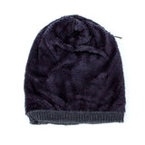 Unisex,Winter,Velvet,Lining,Knitted,Casual,Label,Solid,Slouchy,Skull,Beanie