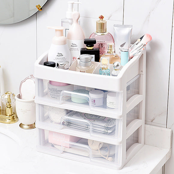 Plastic,Storage,Drawer,Dustproof,Cosmetic,Storage,Makeup,Desktop,Organizer,Dressing,Table,Shelf