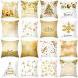 45x45cm,Christmas,Cushion,Cover,Golden,Christmas,Cushion,Covers,Festival,Decorative,Pillowcase,Pillow,Covers