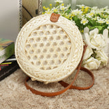 Round,Straw,Handmade,Woven,Beach,Cross,Camping,Travel,Handbag,Shoulder