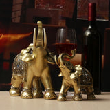 Lucky,Charm,Fengshui,Mascot,Golden,Elephant,Resin,Statue,Ornaments,Gifts,Decorations