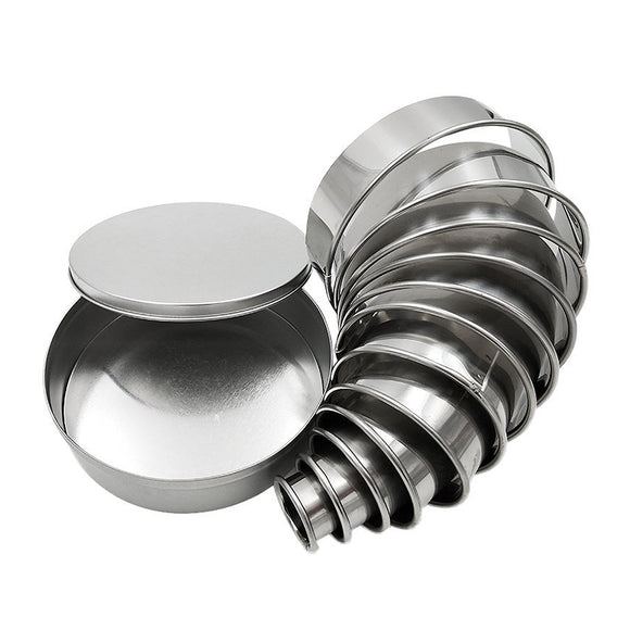 12Pcs,Round,Stainless,Steel,Mousse,Circle,Molds,Cookie,Pastry,Baking,Cutter,Mould