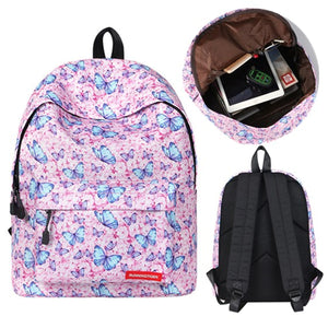 RUNNING,TIGER,Outdoor,Butterfly,Printed,Students,Large,Capacity,Backpack,Schoolbag,Women