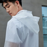 COTTONSMITH,Outdoor,Portable,Frosted,Transparent,Cuttable,Raincoat,Detachable