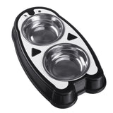 Double,Stainless,Steel,Puppy,Feeder