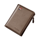 IPRee,Men's,Leather,Wallet,Outdoor,Travel,Retro,Zipper,Credit,Cards,Holder,Portable,Pocket,Purse